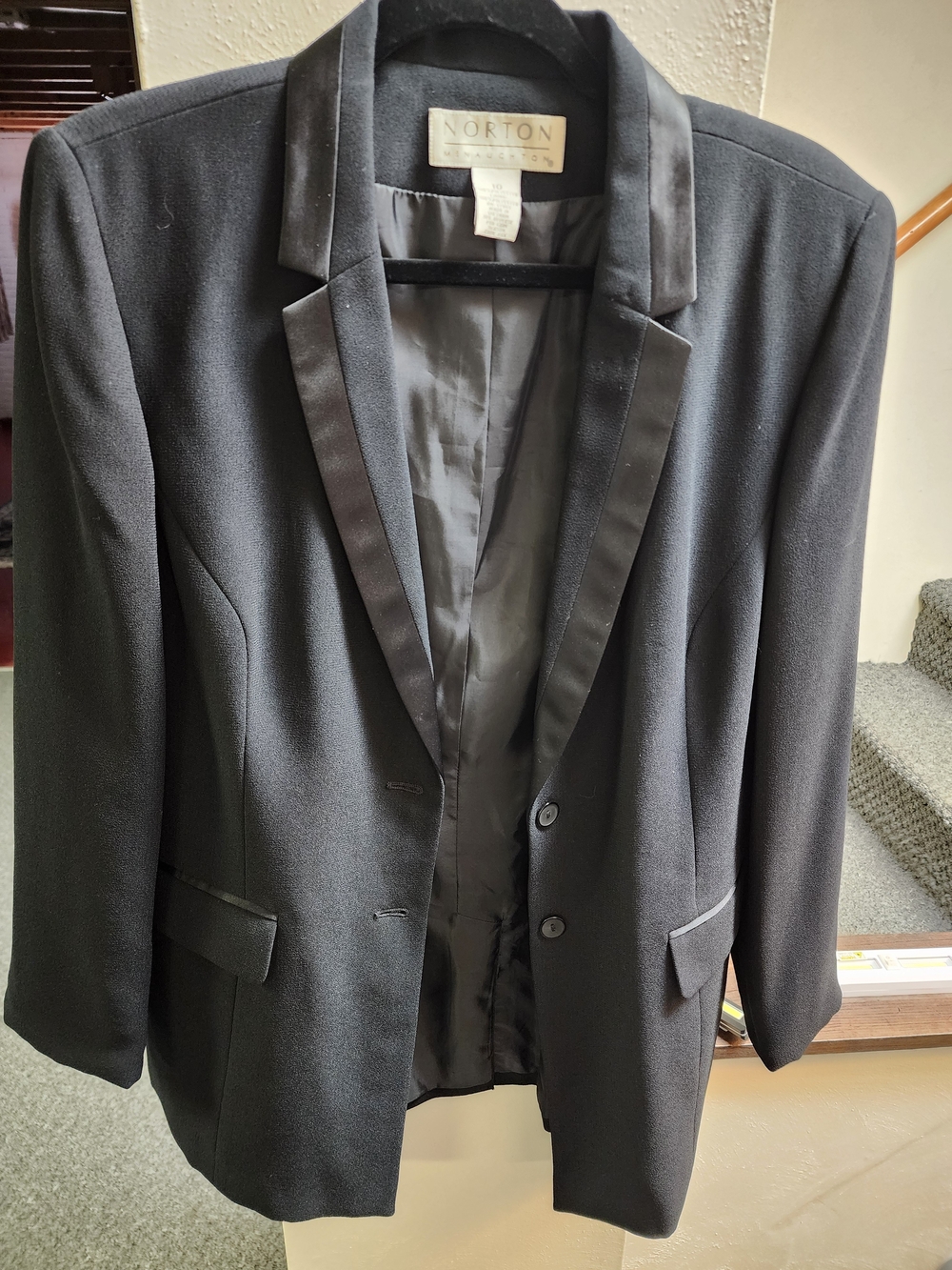 Norton McNaughton Blk Sz 10 Tuxedob Jacket Womens